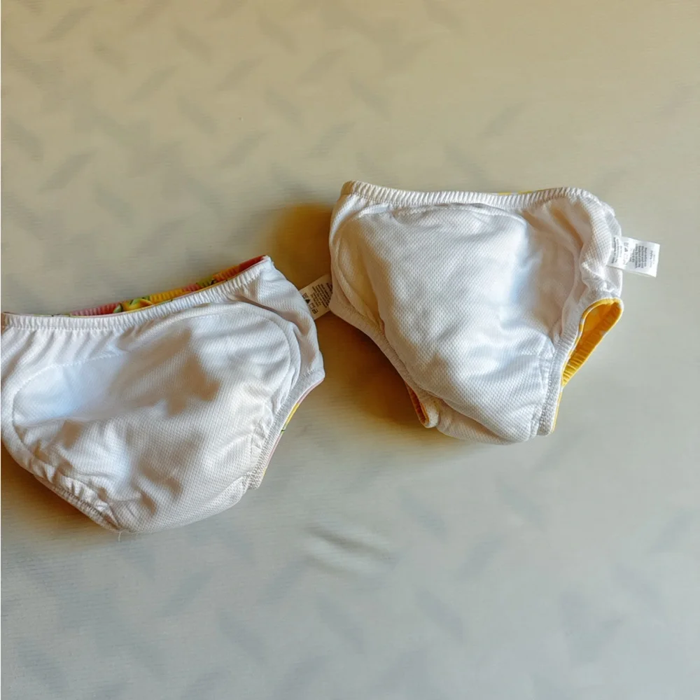 Toddler Swim Diaper Covers (Set of 2) | Lemon & Yellow Polka Dot | 18–24M